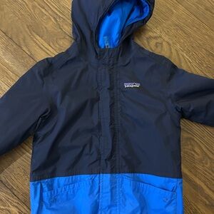 Patagonia Kids' Two-Tone Blue Insulated Raincoat / Windbreaker